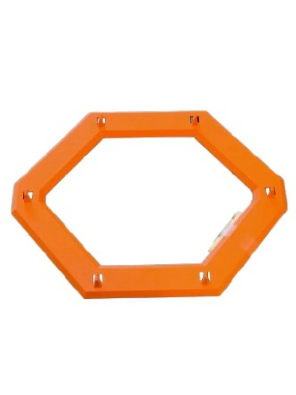 Tupperware #1296-7 Bright Orange Hexagon Wall Hook Rack